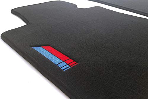 kh Teile Fußmatten E90 E91 M3 Edition Bestickung (Velours) Automatte Original Qualität 2-teilig Schwarz
