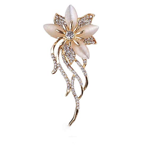 Broche fleur strass élégante le cadeau idéal pour femme à l'occasion d'une fête
