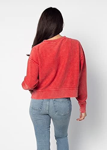 Image of chicka-d NCAA womens Corded Boxy Pullover