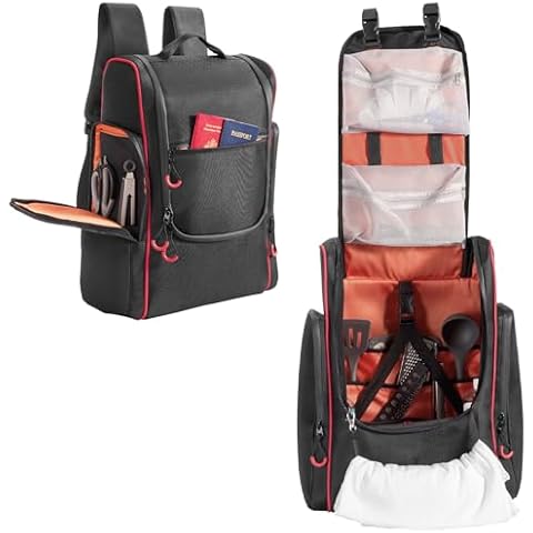 GODLONSEN Hanging Camp Utensil,Multi-Pocket Camp Kitchen Organizer,13 * 6.7 * 18.5 Inches Camping bag,Sport&Outdoor kitchen Tools Organizer,Bag Only-Black Cover