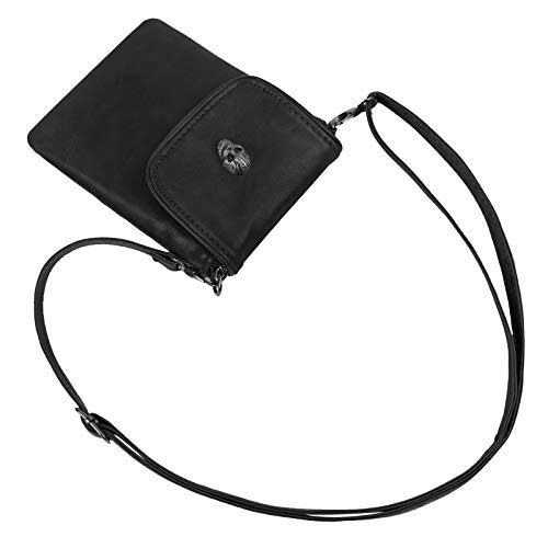 FakeFace Women Girls Studded Skull Gothic Crossbody Shoulder Bag Travel Leather Handbag Cellphone Purse4