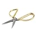 Wasan Chinoiserie Dragon and Phoenix Chinese Scissors Stainless Steel, Gold Plated Tailor Sewing Scissors for Household Handicrafts Bonsai Kitchen