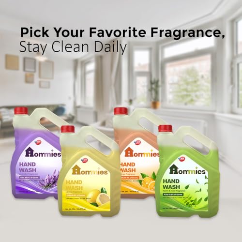 Image of Hommies Liquid Handwash Refill Can, 5 Litre Neem, Ph-Balanced Formula
