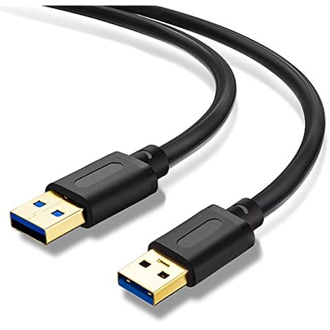 Jelly Tang USB 3.0 A to A Male Cable 3Ft,USB to USB Cable USB Male to Male Cable USB Cord with Gold-Plated Connector for Hard Drive Enclosures, DVD Player, Laptop Cooler (3Ft/1M) Cover