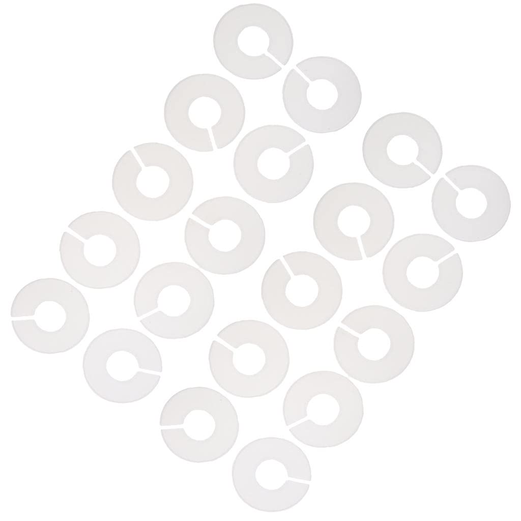 20 Pezzi Divisori Per Appendiabiti - Separatori Rotondi Per Taglie Bianco E Nero, Organizza Guardaroba - Foto 11