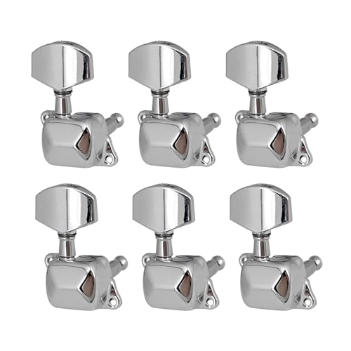 Chevilles de guitare 6R chromées semi-scellées pour guitares acoustiques