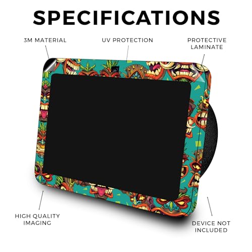 Image of Skin Compatible with Amazon Echo Show 8 (3rd Gen, 2023) - Crazy Tikis - Premium 3M Vinyl Protective Wrap Decal Cover - Easy to Apply | Crafted in The USA by MightySkins