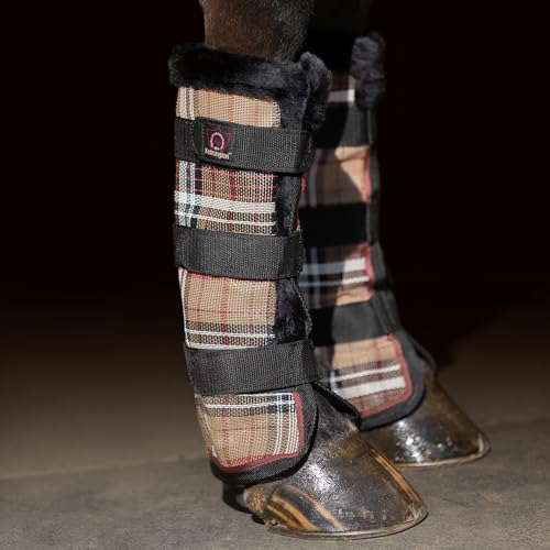 Image of Kensington Protective Products Horse Fly Boots - Fleece Trimmed - Stay-Up Technology - Protection from Insect Bites and UV Rays - Sold in Pairs (2 Boots)