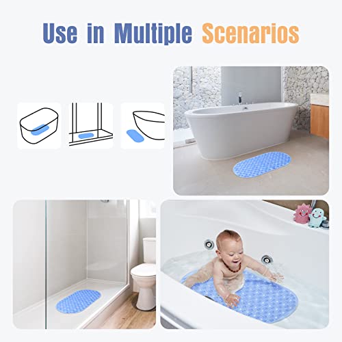 OTraki Badewannenmatte rutschfest, 39 x 69cm Antirutschmatte Badewanne mit 167 Saugnäpfen Duschmatte Schimmelresistent Maschinenwaschbar für Kinder und Erwachsene, Transparent