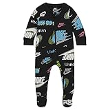  Nike Babyanzug Active Joy Footed Schwarz, schwarz / weiß, 74