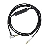 Yaowanguan Cable auxiliar de repuesto con micrófono y control remoto para auriculares Bose QC25 OE2 QC35 QC35II AKG Y45 Y50 Y40, cable de audio estéreo de 2,5mm a 3,5mm (1,2m / 3,11pies)