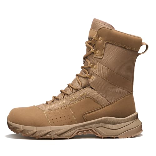 NINGO Military Tactical Work Boots for Men, Soft Toe, 8inch, Lightweight