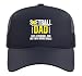 Funny Softball Dad of A Softball Player Father Trucker Hat with Adjustable Mesh Back, Navy Blue