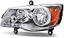 MOSTPLUS - Left Headlight Assembly - Compatible with 2011-2019 Dodge Grand Caravan / 2008-2016 Chrysler Town and Country - Chrome Housing Bumper Lights