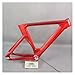 Carbon Fiber Track Bike Frame Fixed Gear Racing Metallic Red Paint Rear Hanger(Fork with Hole,Size 57cm)