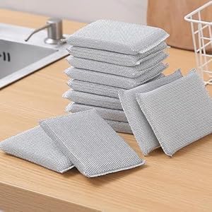 Wipsor Sponge Scrubber, Scrub Sponge for Utensil Cleaning, Scratch Proof Scrubber for Kitchen Utensils, Steel Wire Non-Scratch Reusable Dishwashing Sponge for Kitchen(Pack of 12) (12) (B0DFWMFN2X) Amazon Price History, Amazon Price Tracker