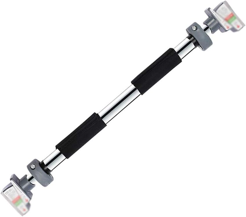 GUOYANHOME Horizontal Bar，with Lock Feature/Extended Hand Grips, Door Frame Upper Body Workout Bar，Home Strength Training Equipment ，74-137CM