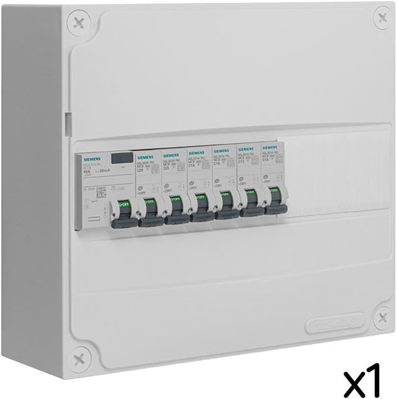 SIEMENS Tableau électrique pré-équipé 1 rangée 13 modules 6 disjoncteurs 1 interrupteur différentiel — vue 5