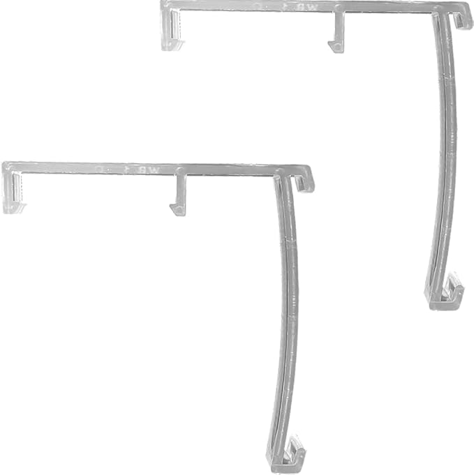 Valance Clips 2pcs for 31/2"(89mm) Clear Color Vertical Blind Hidden Retainer