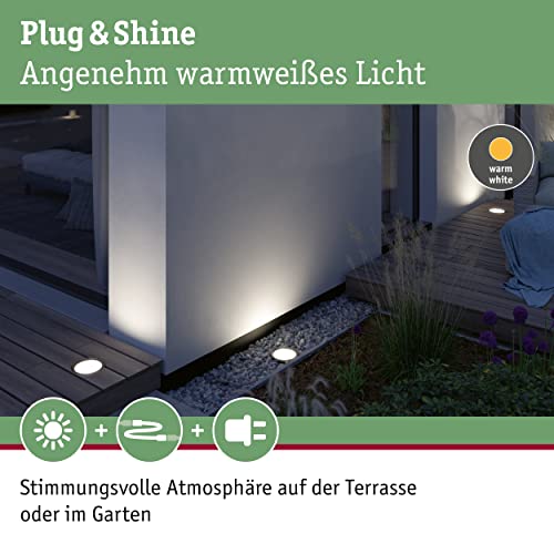 Paulmann 94669 Plug&Shine LED outdoor luminaire Plug&Shine wall wall washer Ocos IP67 incl. 1x6.1W dimm. Outdoor luminaires Anthracite Metal 3000K - Image 3