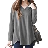 [MOWO] 【無限コーデ主義】tシャツ レディース 長袖 【華奢見え・ヒップカバー・重ね着しやすい】トップス カットソー 秋 冬 Vネック