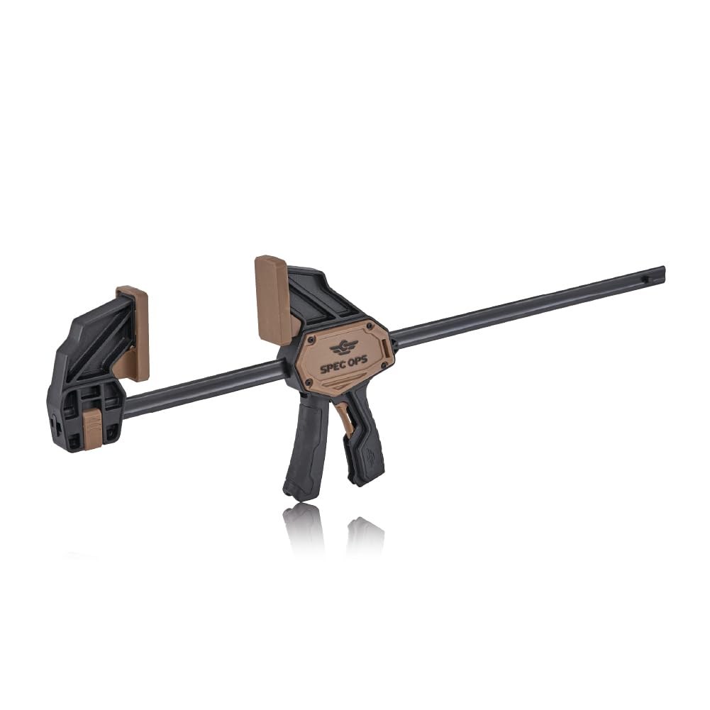 Spec Ops Tools Bar Clamps for Woodworking, Large One-Handed Trigger Clamp and Spreader, Heavy Duty, Large 19" Pack of 1