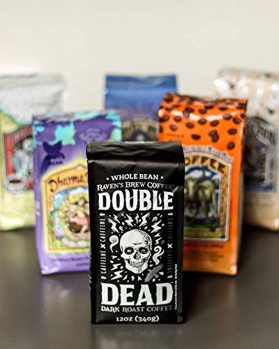 Raven's Brew Coffee High Caffeine Coffee Dark Roast Whole Bean – Double Dead 2Lb #TOP7