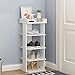 SHDT 4/5 Chaussures Tier Rack, Bois Economie D'espace D'affichage Chaussure Tour, Chaussures Autoportantes Organisateur De Stockage Penderie Etagère Porte-Conteneurs,Blanc,5 Layers