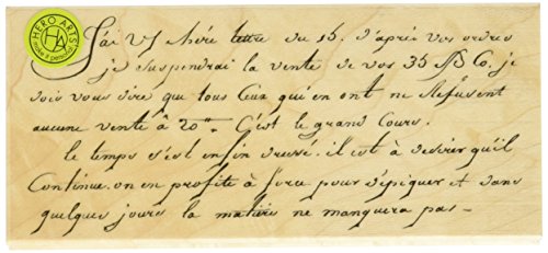 Hero Arts Mounted Rubber Stamps, 2.25 by 5-Inch, Old French Writing