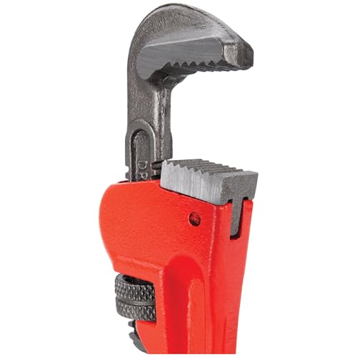 Image of Performance Tool W1133-8B 8 in. Red Adjustable Pipe Wrench