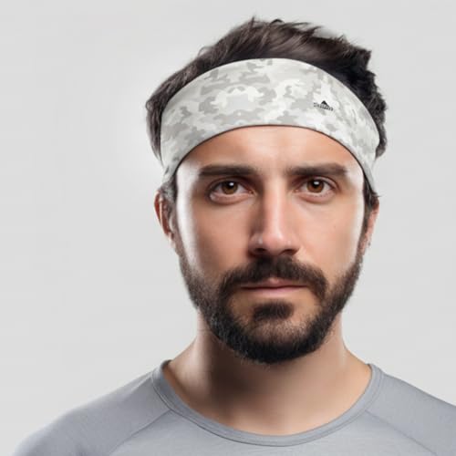 Image of Duwoni Sports Headbands for Men, Moisture Wicking Workout Headband, Sweatband Headbands for Running,Cycling,Football,Yoga,Tennis,Hiking,Hairband for Women and Men