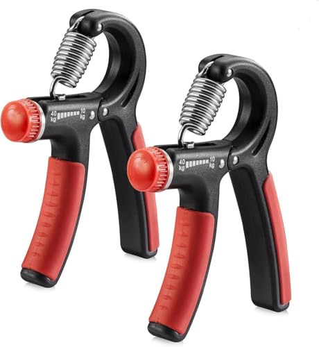 Fit Simplify Hand Grip Strength Exerciser (2-Pack) - Adjustable Resistance 22-88 Lbs - Non slip Hand Gripper for Athletes and Musicians