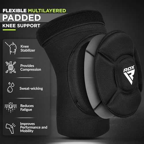 RDX Knee Pads for Work, Oeko TEX Certified, Anti-Slip Protective Thick Padded Foam Pad, Collision Avoidance Sleeves Pair, MMA Muay Thai Grappling Volleyball Football Wrestling Gardening, Men Women by RDX - Image 5