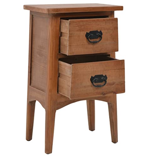 Table de Chevet en Bois pour Chambre Encombrée, Solution de Rangement Rustique Chic
