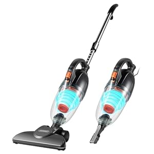 VonHaus Stick Vacuum Cleaner 800W 17000Pa Corded – 2 in 1 Upright & Handheld Vacuum Cleaner with Lightweight Design, HEPA Filtration, 1.3L Dust Tank, Crevice Tool & Upholstery Brush – Grey
