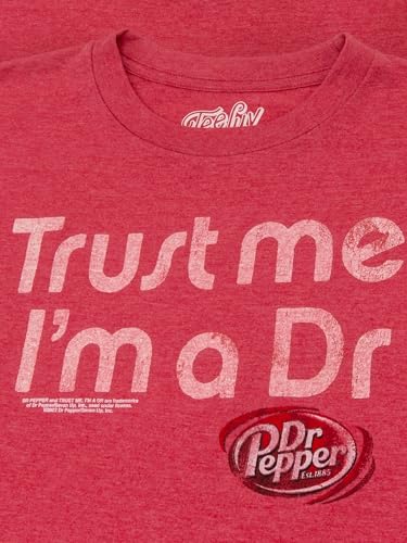 Tee Luv Men's Dr Pepper Trust Me I'm A Dr Faded Soda Logo Shirt2