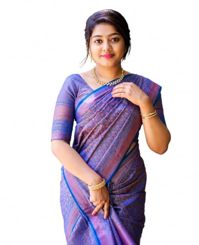 Image of Yashika Women's Banarsi Art Silk Saree with Blouse Piece for Traditional Ethnic Wear Sari