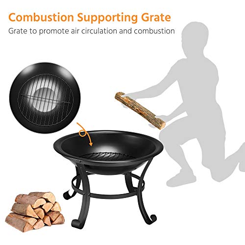 YAHEETECH 22\'\' Chiminea Wood Burning Outdoor Fireplace Stove - Thumbnail 3