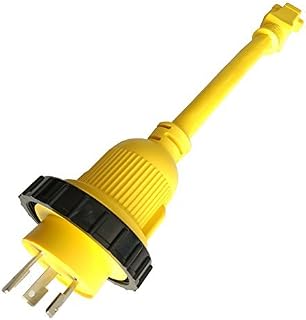 Parkworld 691975 RV Pigtail Shore Power 30A to 15A Dogbone Adapter Power Cord