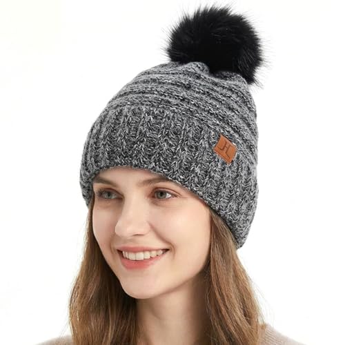 ZASFOU Donna Cappello Invernale Caldo Imitazione Visone Velluto Maglia Berretto Morbido Cappelli Pile Foderati Regalo per Donna