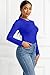 iToolai Women Long Sleeve Bodysuit Tops Leotard Snap Button Thong