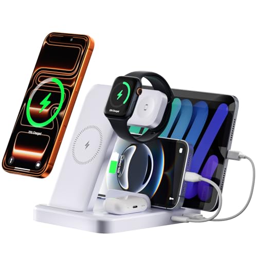Chargeur Rapide sans Fil 15W : Base de Charge 5-en-1 avec Adaptateur 36W pour iPhone 17 et Apple Watch