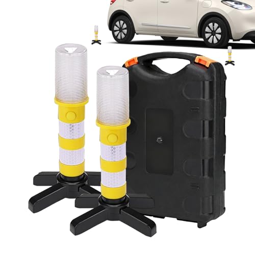 Luz de advertencia de coche portátil con base magnética potente y tres efectos