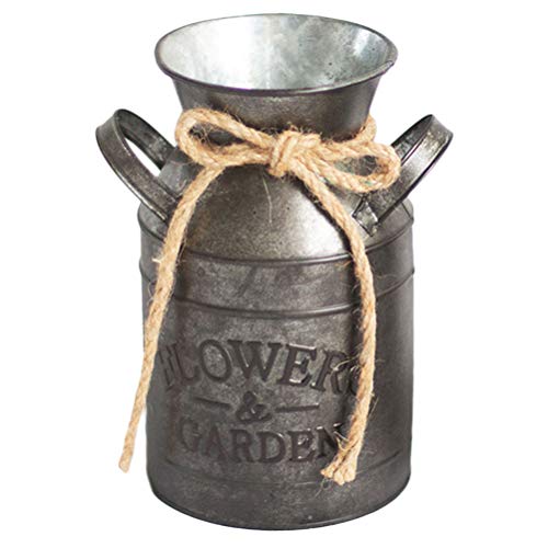 YARNOW Vintage Eisen Blumentopf Milchkanne - Multifunktionale Deko...