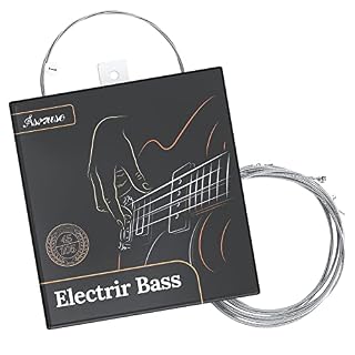 Asmuse 4 Cordes de basse électrique en acier nickel 4 cordes pour basse, échelle longue, légère/moyenne 45-105 - Les Beatles, Paul McCartney, John Lennon, RIngo Starr, George Harrison