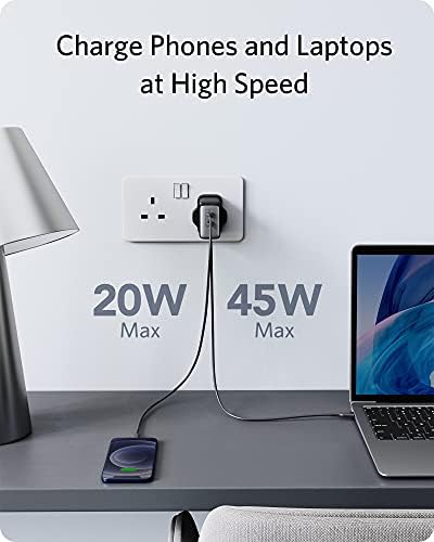 Anker USB C Charger, 726 Charger (Nano II 65W) PPS Fast Charger Adapter, Compact Charger for MacBook Pro/Air, iPad Pro, Galaxy S20/S10, Dell XPS 13, Note 20/10+, iPhone 13, Pixel, and More