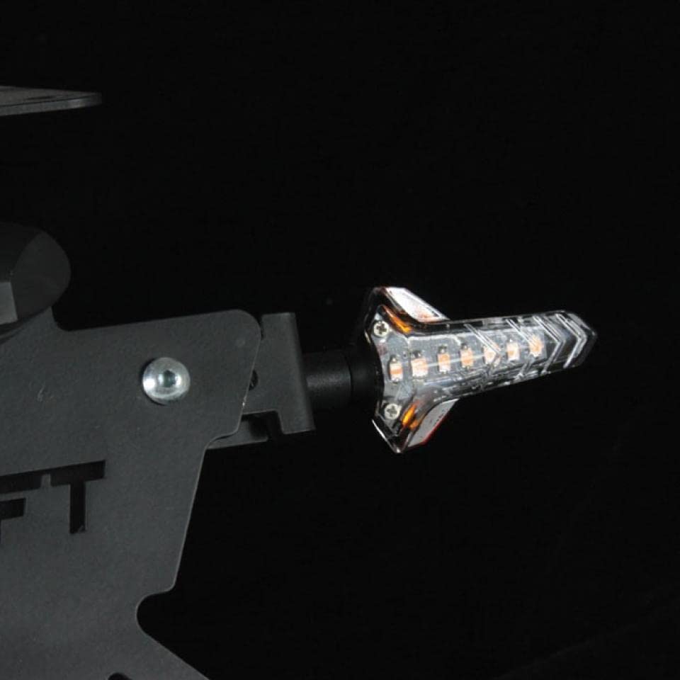 Chaft - Par de intermitentes secuenciales LED 12 V WAPON negro para moto Triumph IN1104
