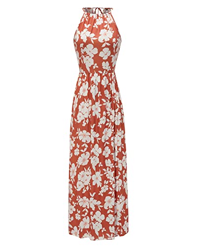 Image of KILIG Women's Summer Floral Beach Flowy Split Maxi Long Dresses