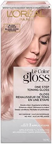 L’Oréal Paris Le Color Gloss One Step In-Shower Toning Hair Gloss, Neutralizes Brass, Conditions & Boosts Shine, Blush Blonde, 4 fl oz