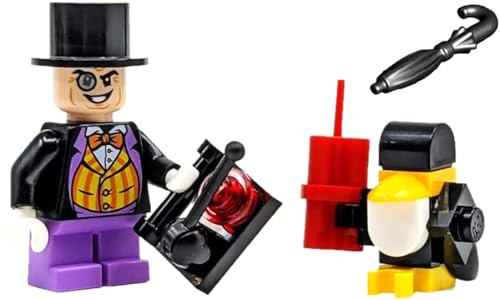 Minifig pingüino LEGO Superhéroes para expandir batallas con dinamita, ayudante y capa negra